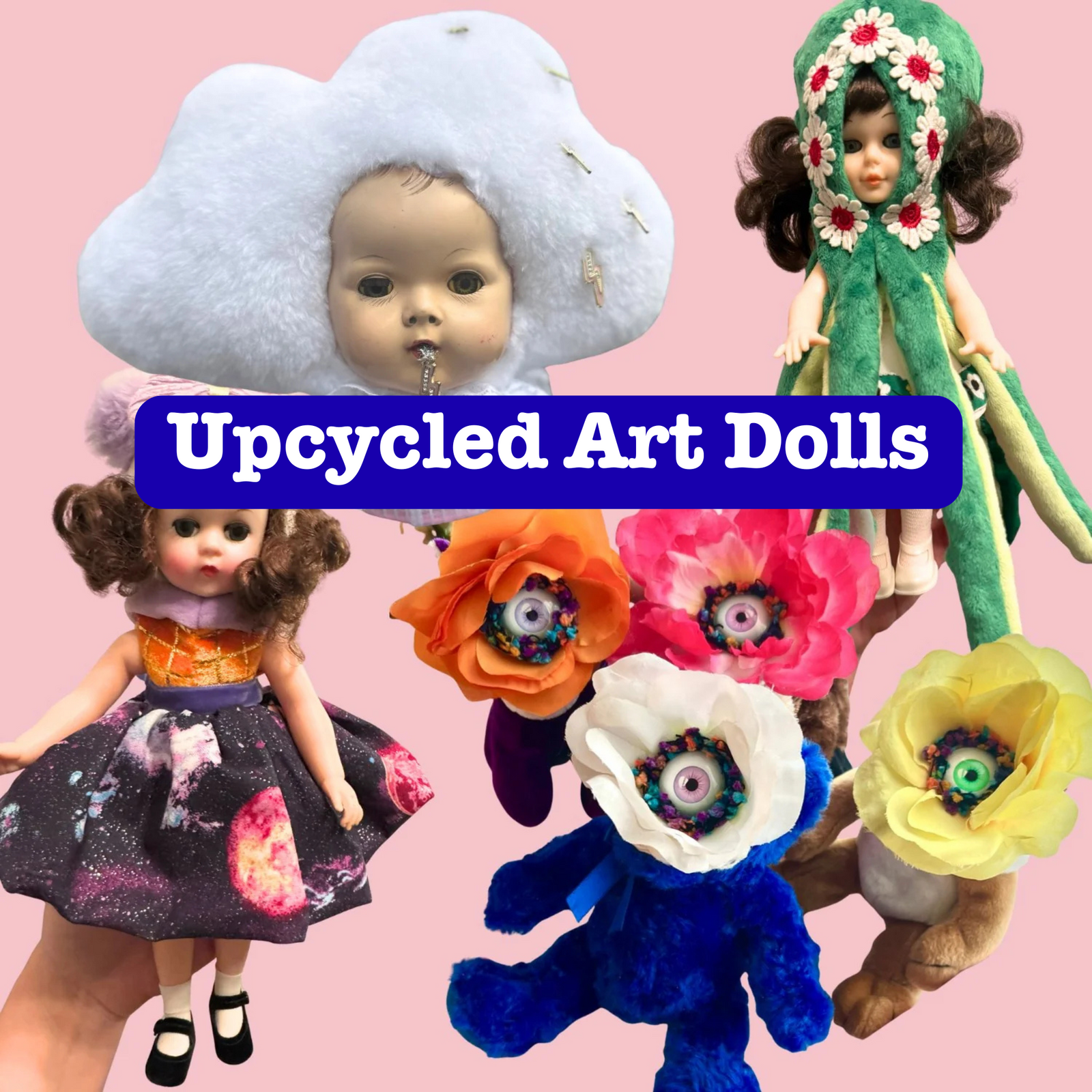 Upcycled Art Dolls